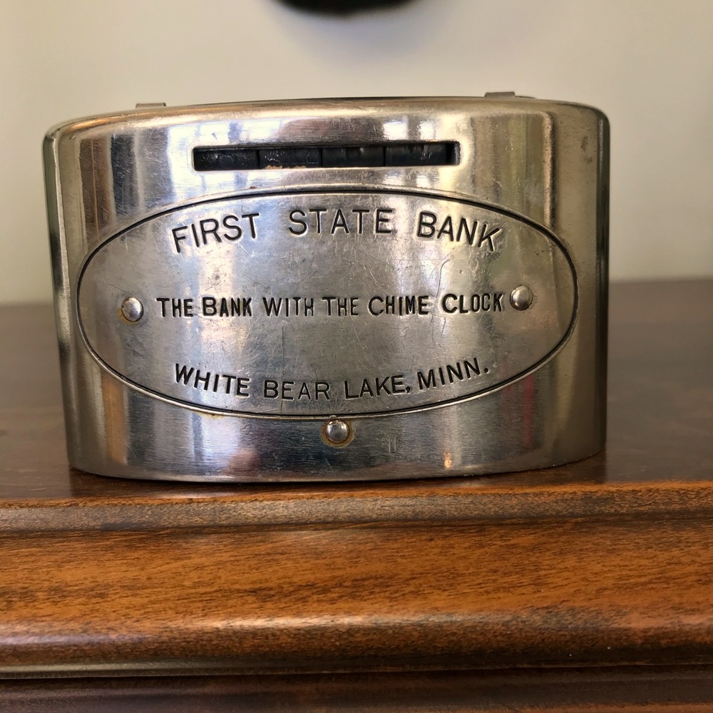 VINTAGE “FIRST STATE BANK” METAL BANK